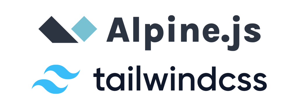 Alpine.js and tailwindcss logos