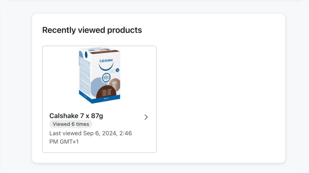 How a recently viewed product image may look